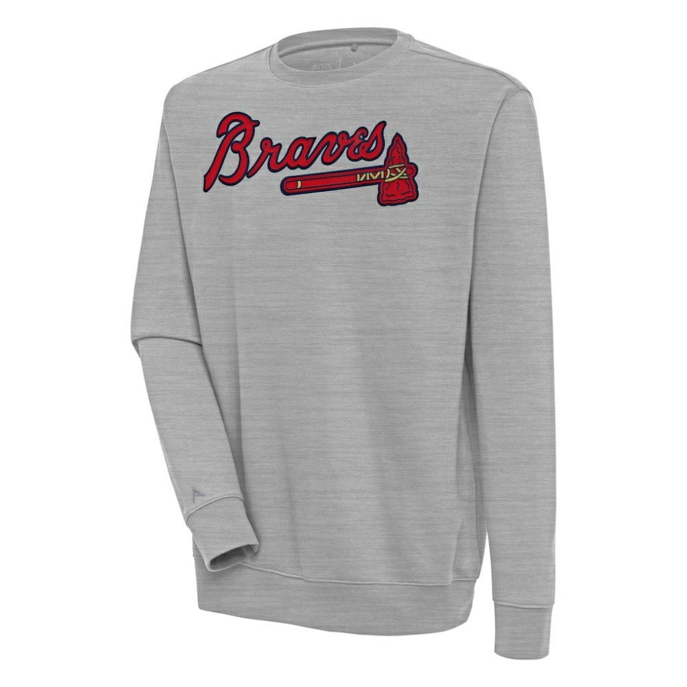 Atlanta Braves Antigua Victory Pullover Sweatshirt | MLB Outlet