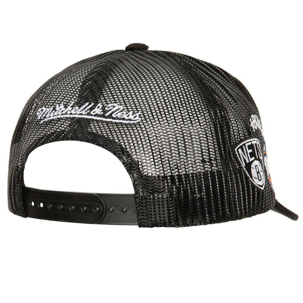 Brooklyn Nets Times Up Classic Script Cord Trucker Hat Outlet