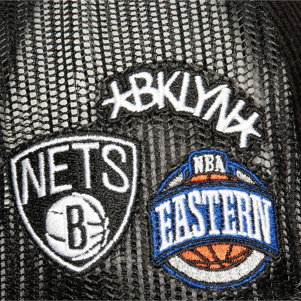Brooklyn Nets Times Up Classic Script Cord Trucker Hat Outlet