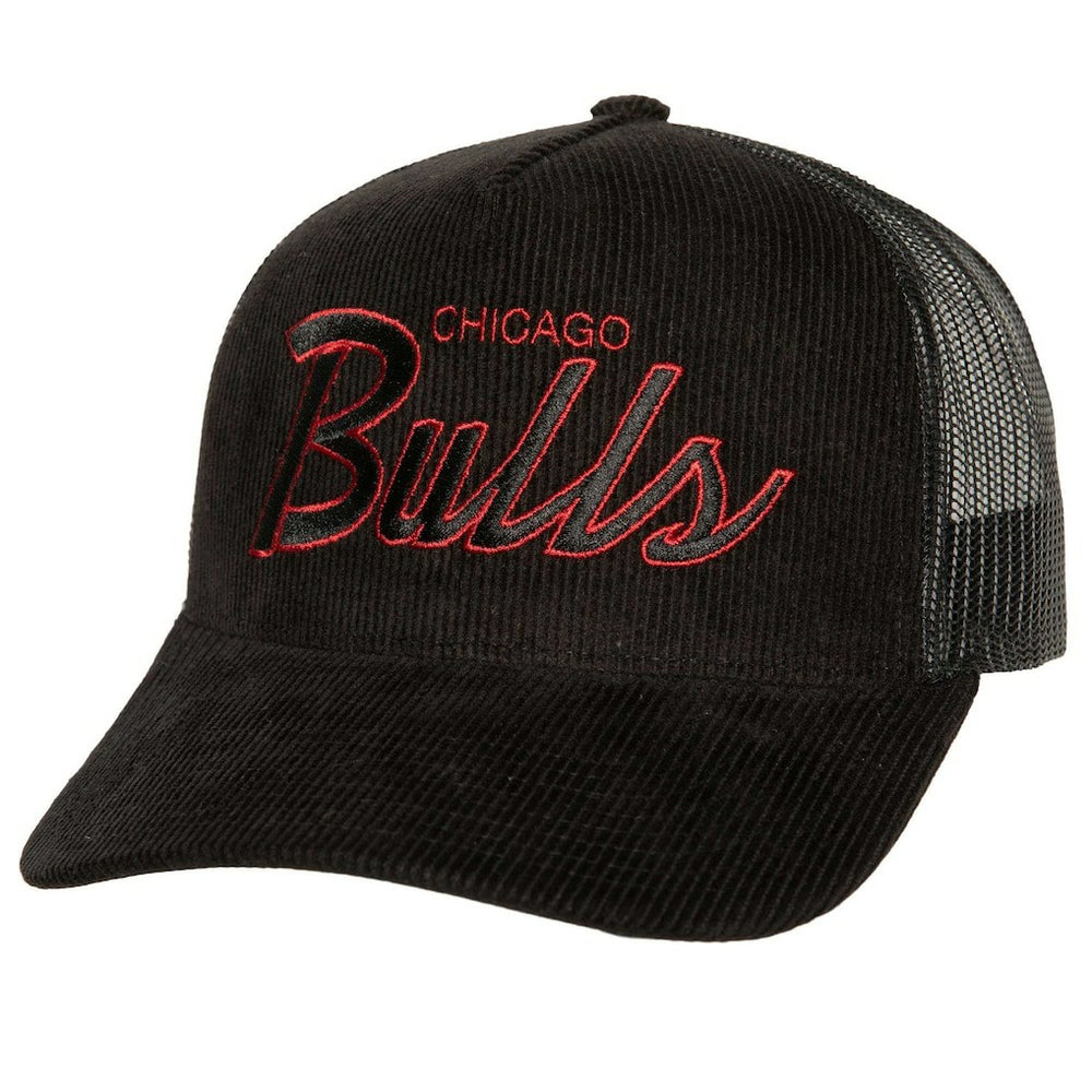 Chicago Bulls Times Up Classic Script Cord Trucker Hat Online
