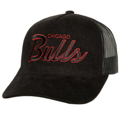 Chicago Bulls Times Up Classic Script Cord Trucker Hat Online
