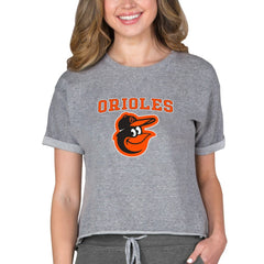 Baltimore Orioles Concepts Sport Women's Tri-Blend Mainstream Terry Short Sleeve Sweatshirt Top | MLB Online