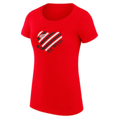Detroit Red Wings G-III 4Her by Carl Banks Women's Super-Slim Fit Lightweight Heart T-Shirt Outlet