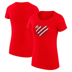 Florida Panthers G-III 4Her by Carl Banks Women's Super-Slim Fit Lightweight Heart T-Shirt On Sale