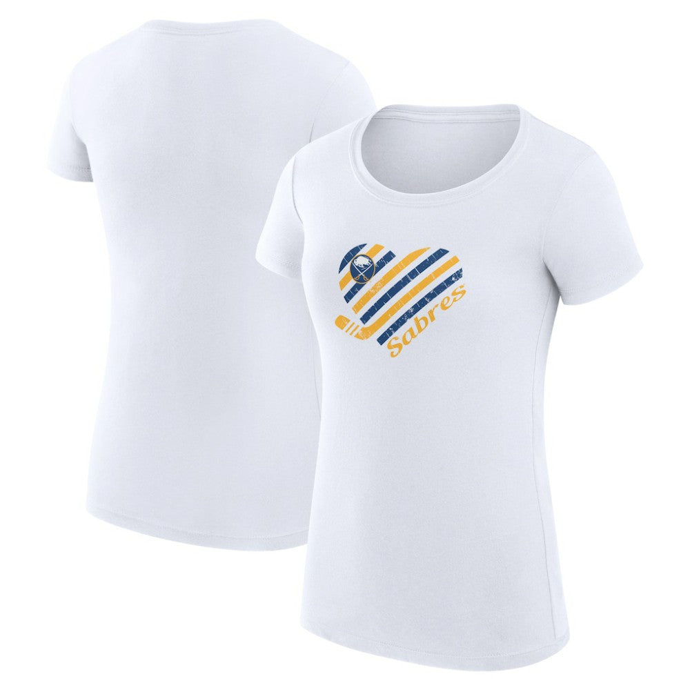 Buffalo Sabres G-III 4Her by Carl Banks Women's Super-Slim Fit Lightweight Heart T-Shirt On Sale