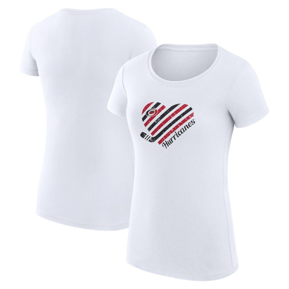 Carolina Hurricanes G-III 4Her by Carl Banks Women's Super-Slim Fit Lightweight Heart T-Shirt Discount