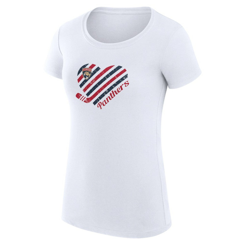 Florida Panthers G-III 4Her by Carl Banks Women's Super-Slim Fit Lightweight Heart T-Shirt Discount
