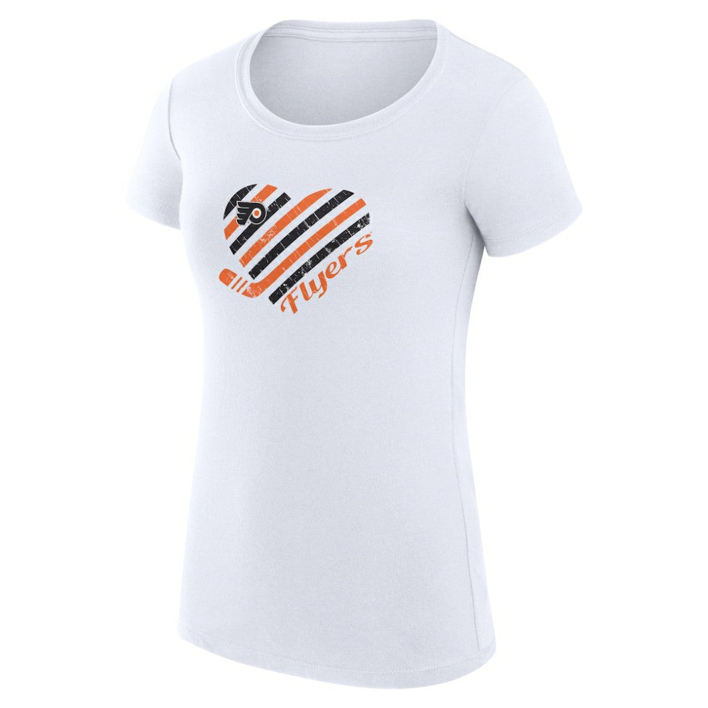 Philadelphia Flyers G-III 4Her by Carl Banks Women's Super-Slim Fit Lightweight Heart T-Shirt Discount