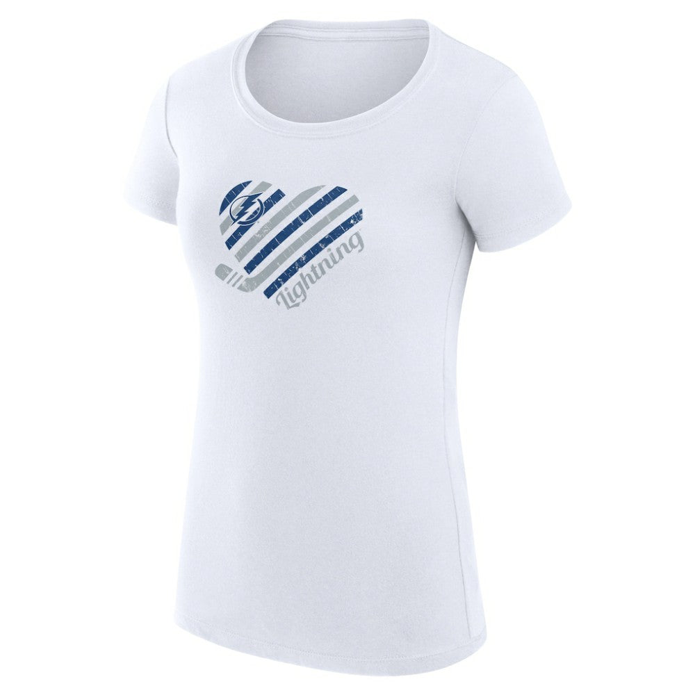 Tampa Bay Lightning G-III 4Her by Carl Banks Women's Super-Slim Fit Lightweight Heart T-Shirt Discount