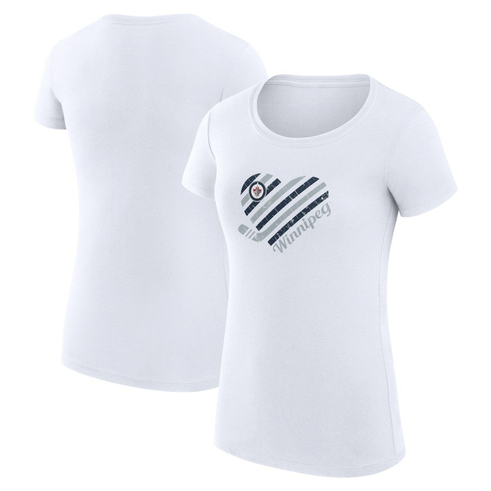 Winnipeg Jets G-III 4Her by Carl Banks Women's Super-Slim Fit Lightweight Heart T-Shirt Discount