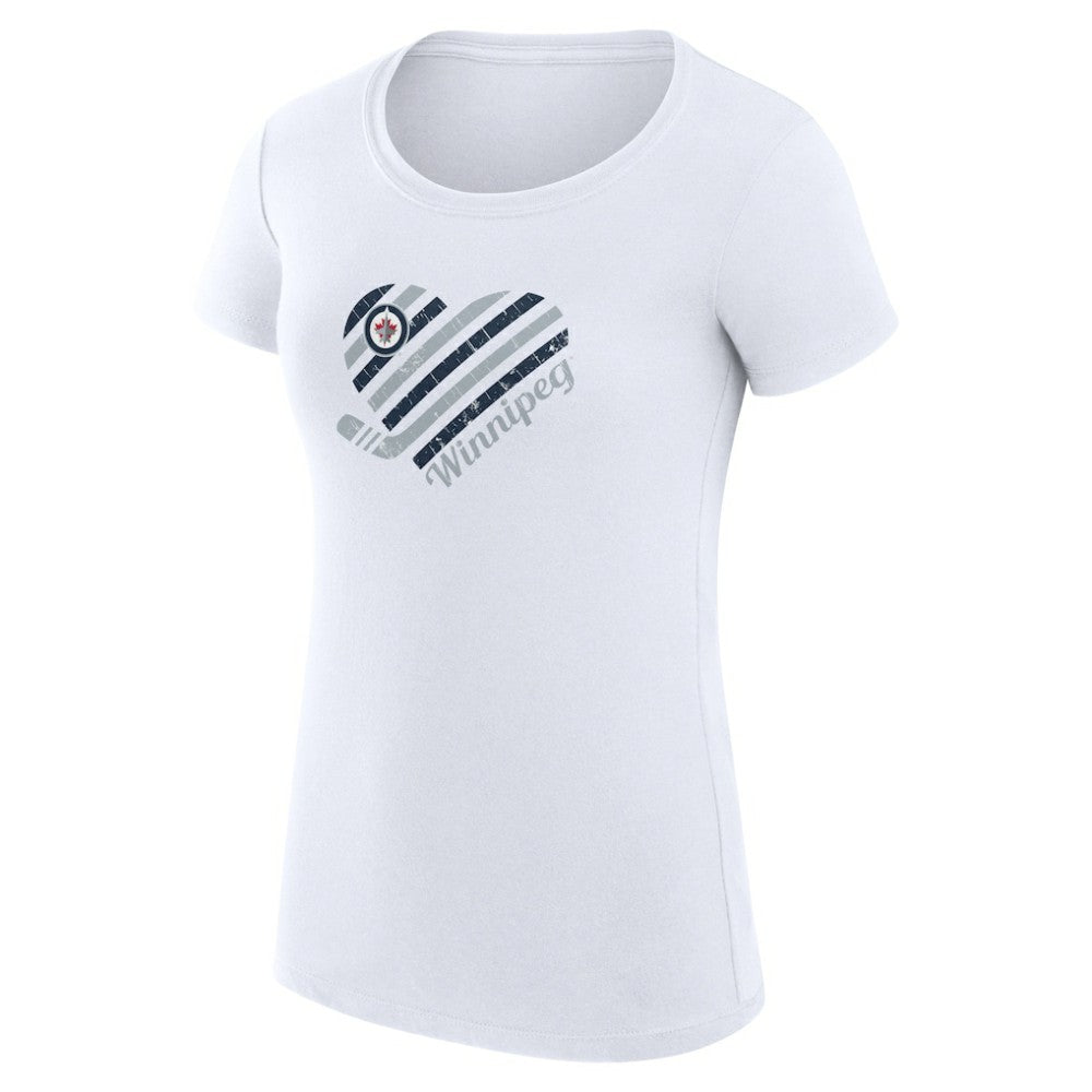 Winnipeg Jets G-III 4Her by Carl Banks Women's Super-Slim Fit Lightweight Heart T-Shirt Discount