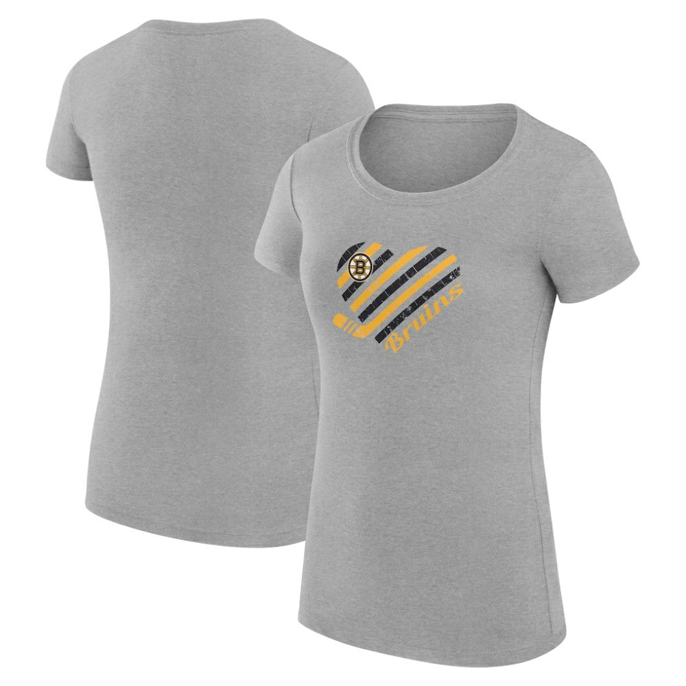Boston Bruins G-III 4Her by Carl Banks Women's Super-Slim Fit Lightweight Heart T-Shirt Online