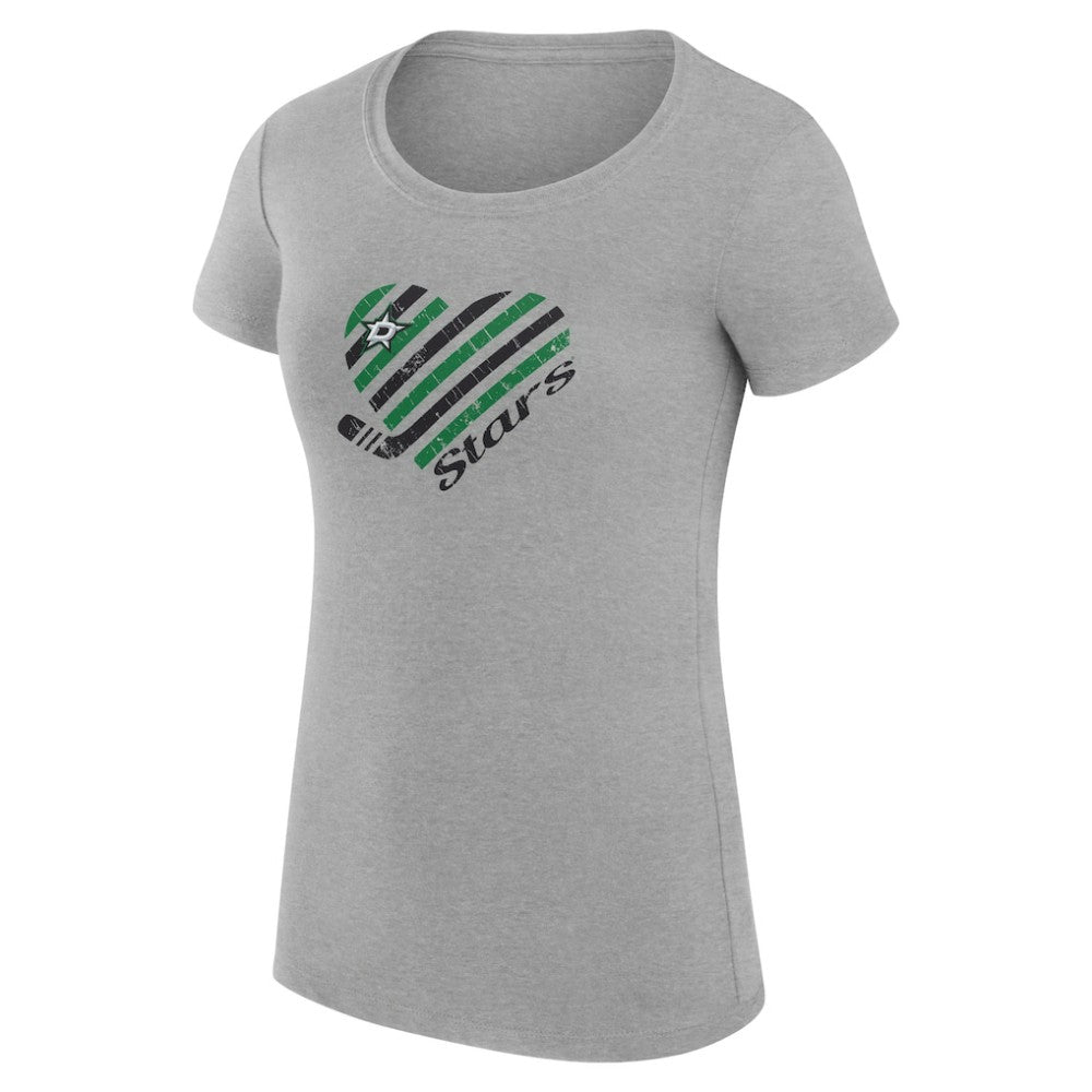 Dallas Stars G-III 4Her by Carl Banks Women's Super-Slim Fit Lightweight Heart T-Shirt For Sale