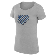 St. Louis Blues G-III 4Her by Carl Banks Women's Super-Slim Fit Lightweight Heart T-Shirt Sale