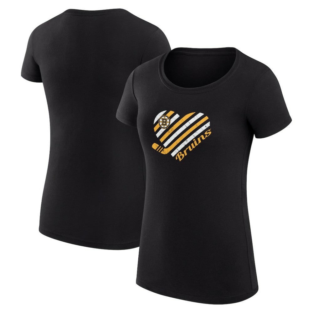 Boston Bruins G-III 4Her by Carl Banks Women's Super-Slim Fit Lightweight Heart T-Shirt Sale
