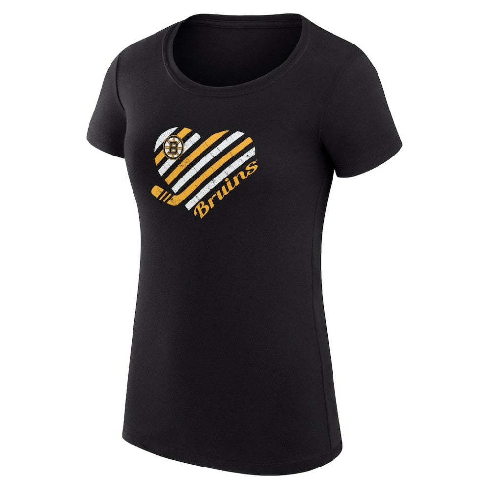 Boston Bruins G-III 4Her by Carl Banks Women's Super-Slim Fit Lightweight Heart T-Shirt Sale
