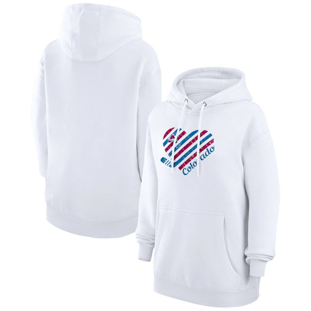 Colorado Avalanche G-III 4Her by Carl Banks Women's Heart Pullover Hoodie For Sale