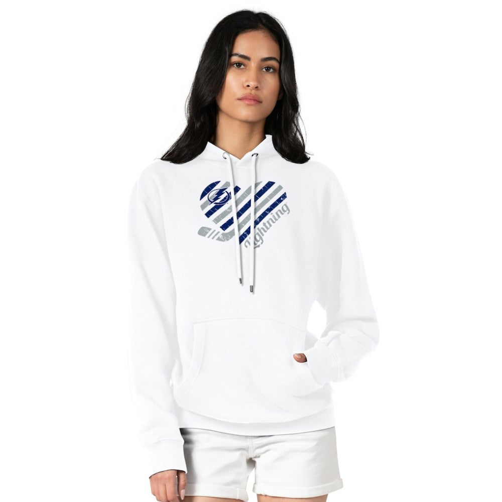 Tampa Bay Lightning G-III 4Her by Carl Banks Women's Heart Pullover Hoodie For Sale