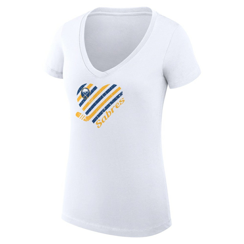 Buffalo Sabres G-III 4Her by Carl Banks Women's Super-Slim Fit Lightweight Heart V-Neck T-Shirt Online