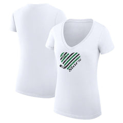 Dallas Stars G-III 4Her by Carl Banks Women's Super-Slim Fit Lightweight Heart V-Neck T-Shirt Outlet