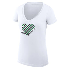 Dallas Stars G-III 4Her by Carl Banks Women's Super-Slim Fit Lightweight Heart V-Neck T-Shirt Outlet