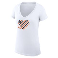 Philadelphia Flyers G-III 4Her by Carl Banks Women's Super-Slim Fit Lightweight Heart V-Neck T-Shirt Outlet