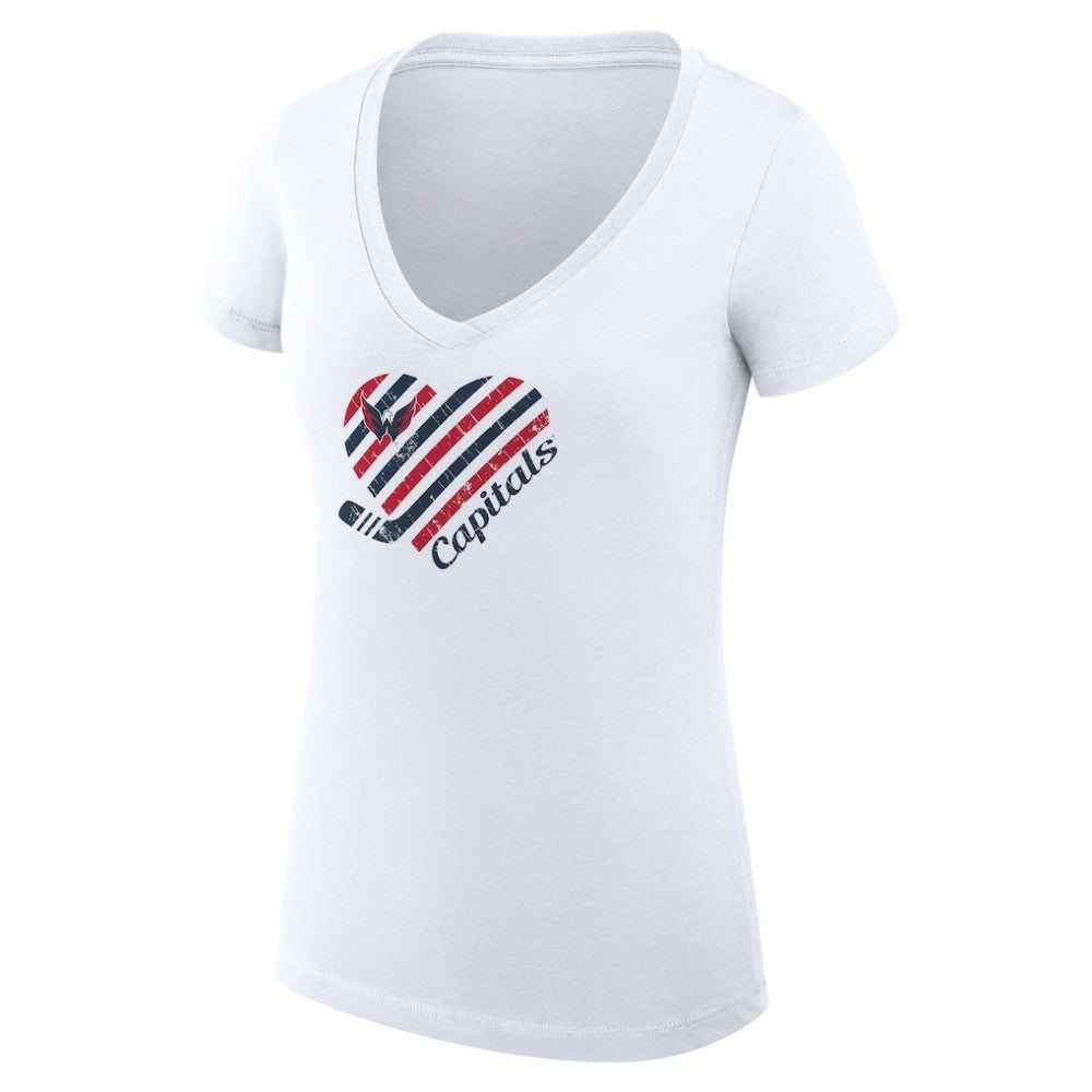 Washington Capitals G-III 4Her by Carl Banks Women's Super-Slim Fit Lightweight Heart V-Neck T-Shirt Online