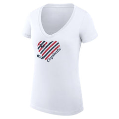 Washington Capitals G-III 4Her by Carl Banks Women's Super-Slim Fit Lightweight Heart V-Neck T-Shirt Online