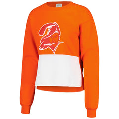 Tampa Bay Buccaneers  Refried Apparel Women's Retro Cropped Tri-Blend Pullover Sweatshirt