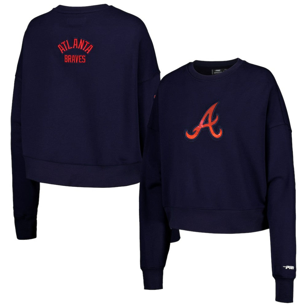 Atlanta Braves Pro Standard Women's Painted Sky Pullover Sweatshirt | MLB Sale