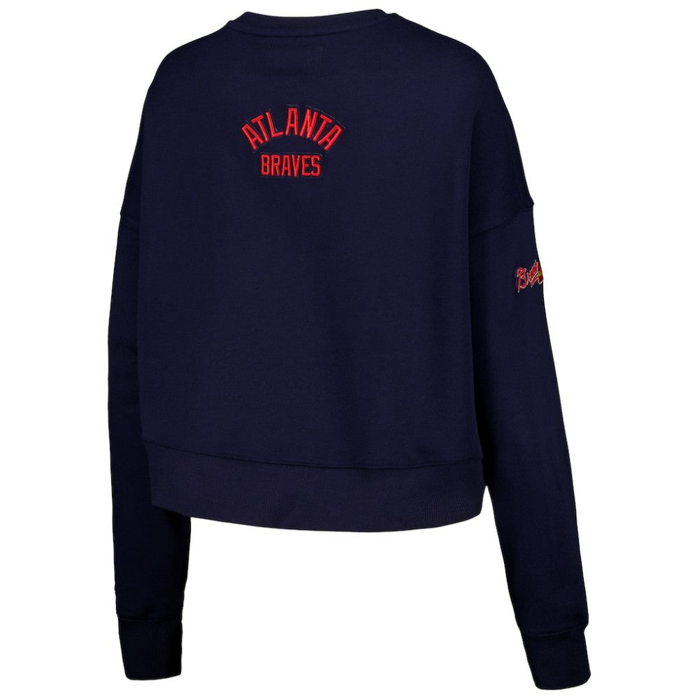 Atlanta Braves Pro Standard Women's Painted Sky Pullover Sweatshirt | MLB Sale
