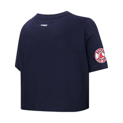 Boston Red Sox Pro Standard Women's Painted Sky Boxy Cropped T-Shirt | MLB US