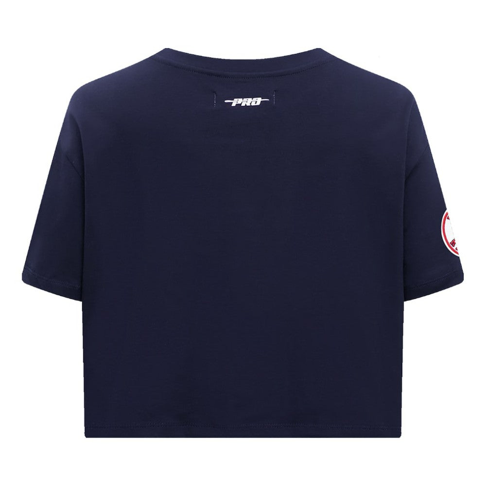 Boston Red Sox Pro Standard Women's Painted Sky Boxy Cropped T-Shirt | MLB US