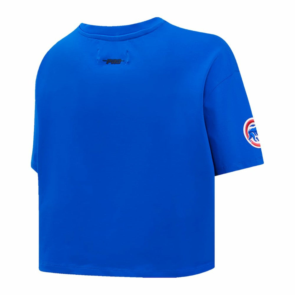 Chicago Cubs Pro Standard Women's Painted Sky Boxy Cropped T-Shirt | MLB Shop