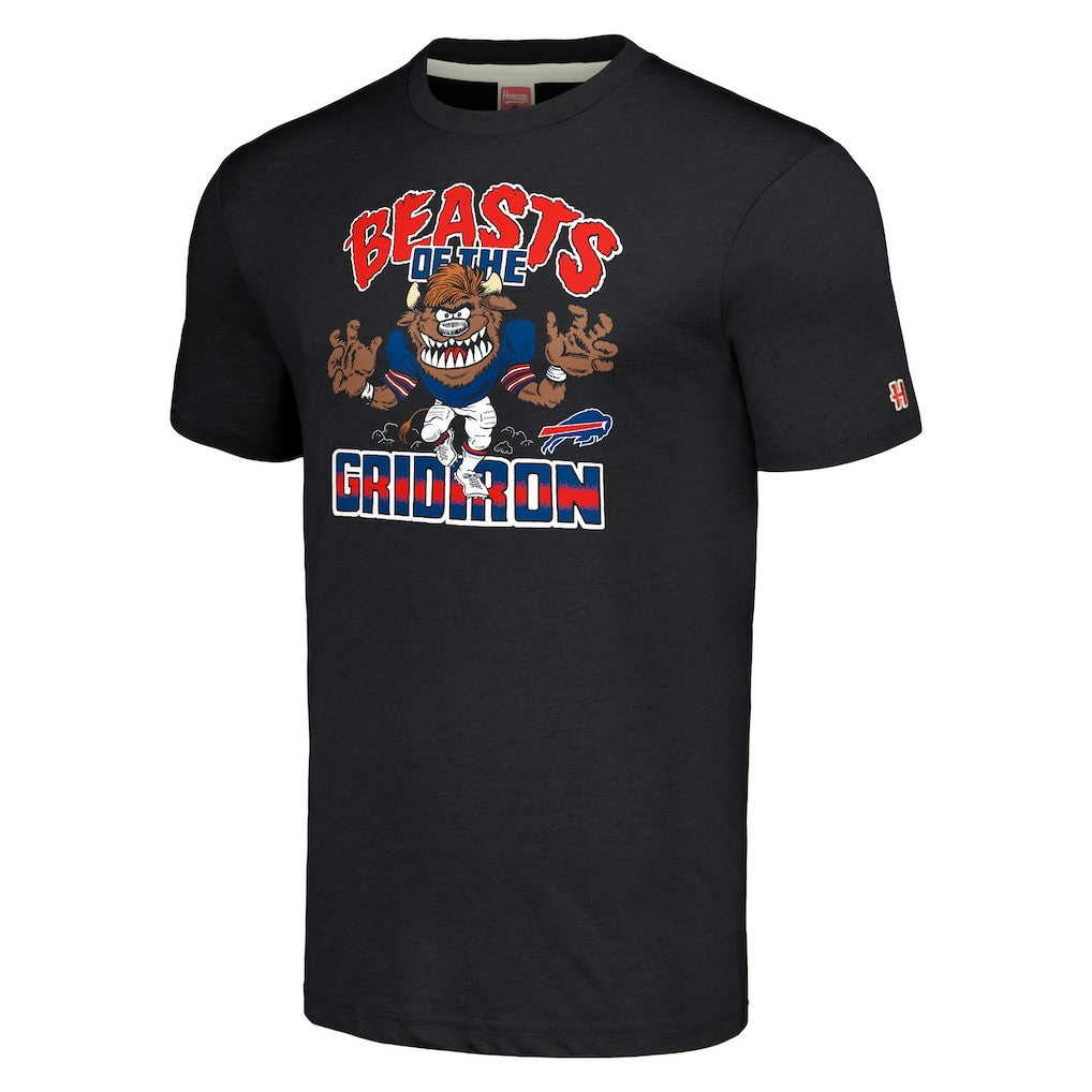 Buffalo Bills  Homage Unisex Monsters of the Gridiron Halloween Tri-Blend T-Shirt