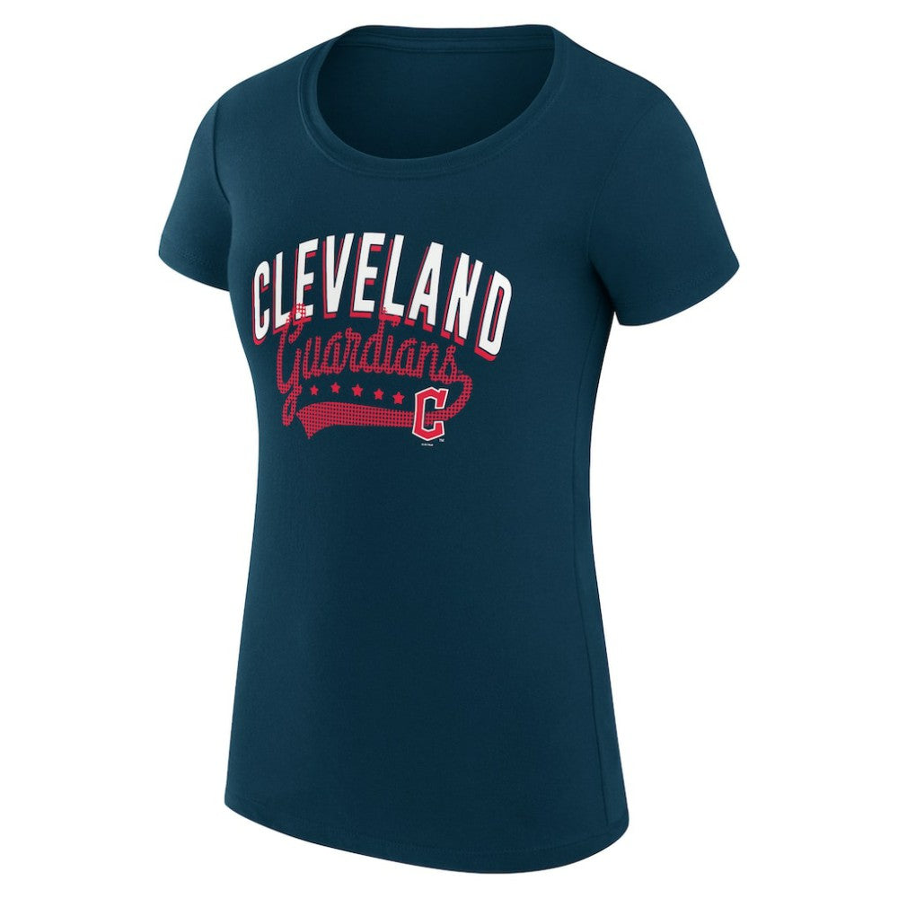 Cleveland Guardians G-III 4Her by Carl Banks Women's Super-Slim Fit Lightweight Filigree Team T-Shirt | MLB New