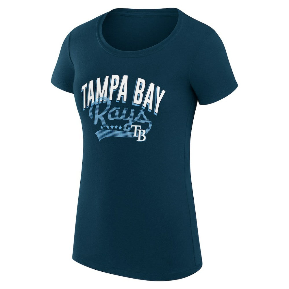 Tampa Bay Rays G-III 4Her by Carl Banks Women's Super-Slim Fit Lightweight Filigree Team T-Shirt | MLB Discount