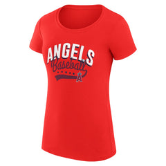 Los Angeles Angels G-III 4Her by Carl Banks Women's Super-Slim Fit Lightweight Filigree Team T-Shirt | MLB For sale