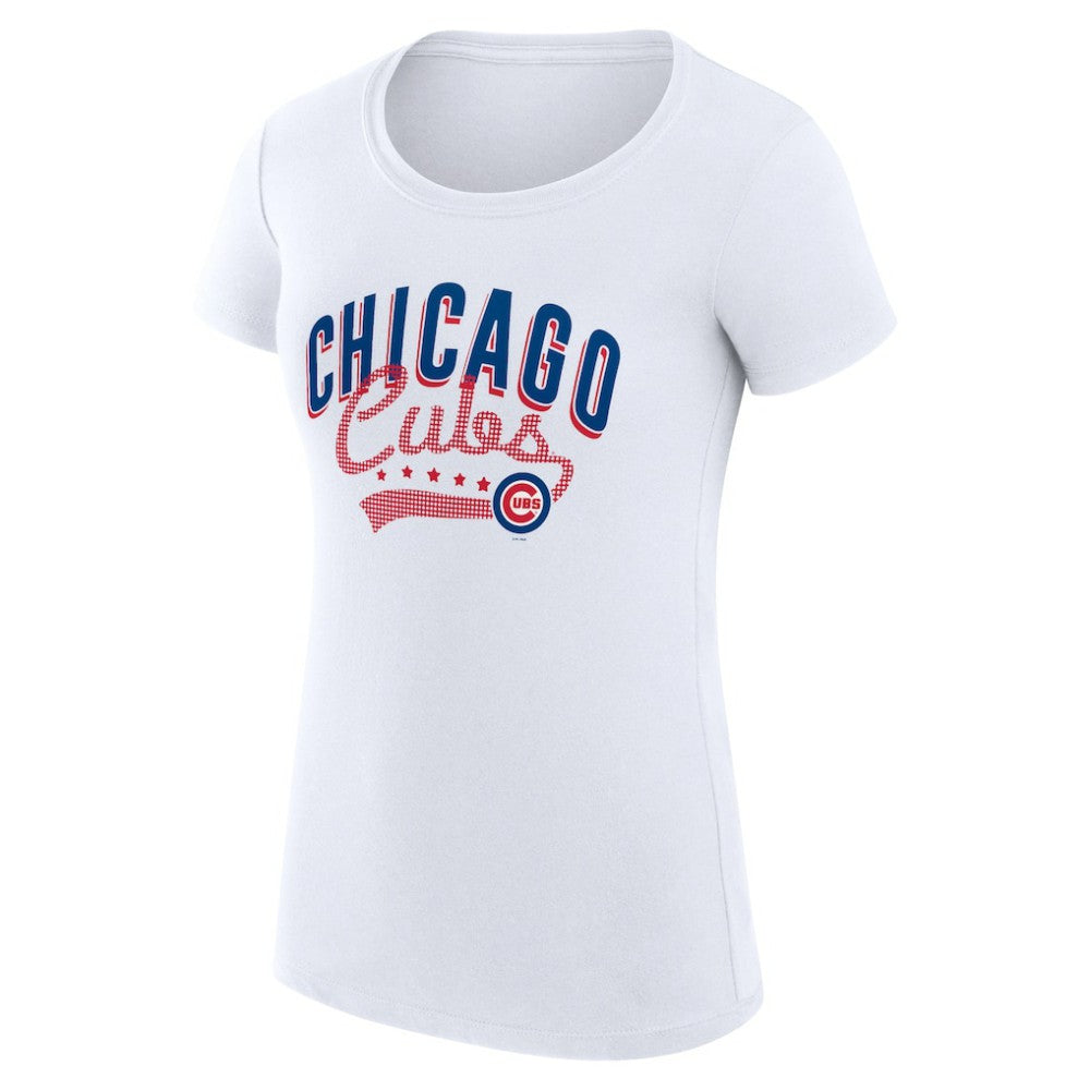 Chicago Cubs G-III 4Her by Carl Banks Women's Super-Slim Fit Lightweight Filigree Team T-Shirt | MLB US