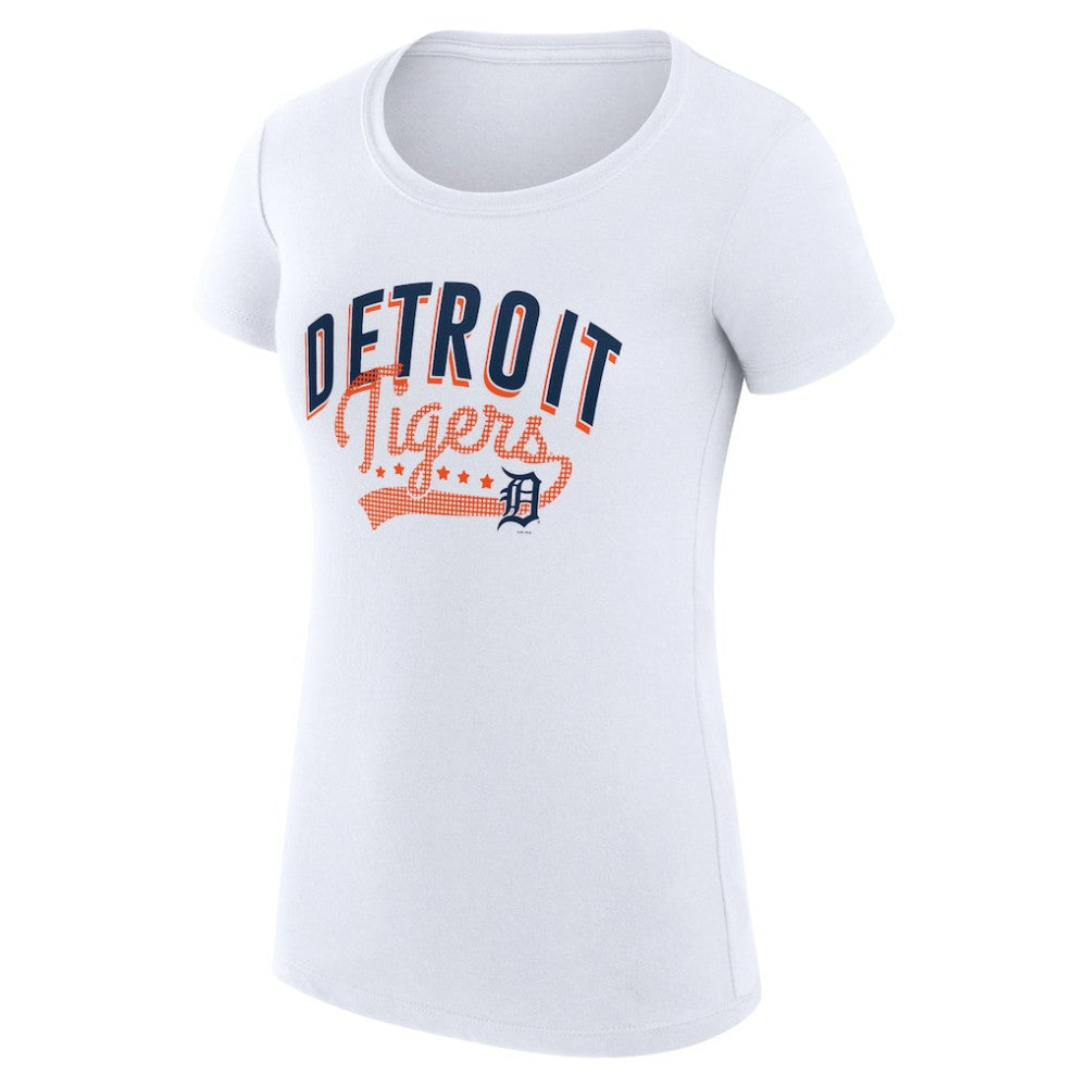 Detroit Tigers G-III 4Her by Carl Banks Women's Super-Slim Fit Lightweight Filigree Team T-Shirt | MLB Outlet