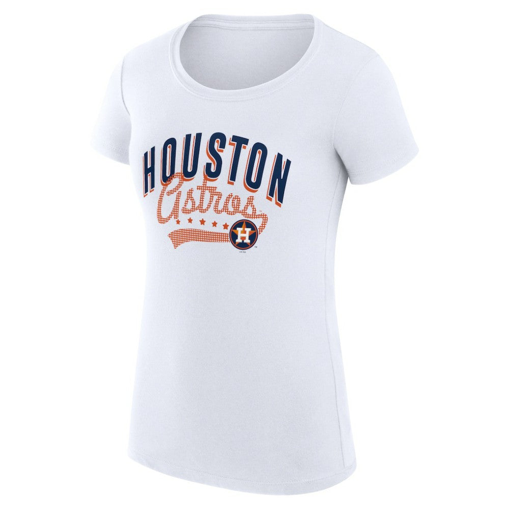 Houston Astros G-III 4Her by Carl Banks Women's Super-Slim Fit Lightweight Filigree Team T-Shirt | MLB For sale