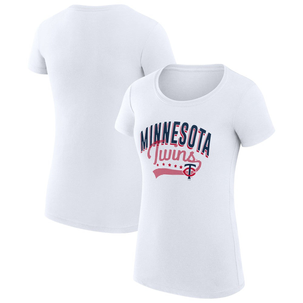 Minnesota Twins G-III 4Her by Carl Banks Women's Super-Slim Fit Lightweight Filigree Team T-Shirt | MLB New