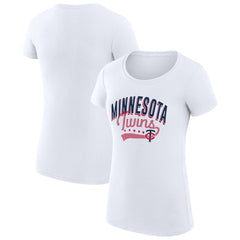 Minnesota Twins G-III 4Her by Carl Banks Women's Super-Slim Fit Lightweight Filigree Team T-Shirt | MLB New