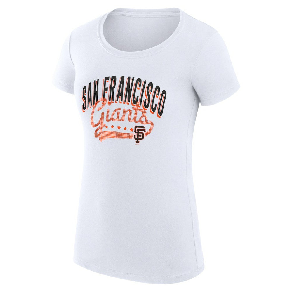 San Francisco Giants G-III 4Her by Carl Banks Women's Super-Slim Fit Lightweight Filigree Team T-Shirt | MLB Outlet