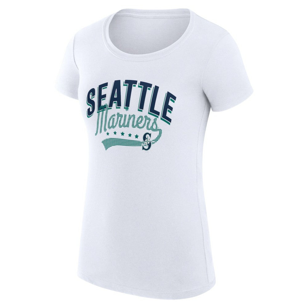 Seattle Mariners G-III 4Her by Carl Banks Women's Super-Slim Fit Lightweight Filigree Team T-Shirt | MLB US
