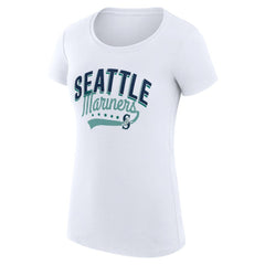 Seattle Mariners G-III 4Her by Carl Banks Women's Super-Slim Fit Lightweight Filigree Team T-Shirt | MLB US
