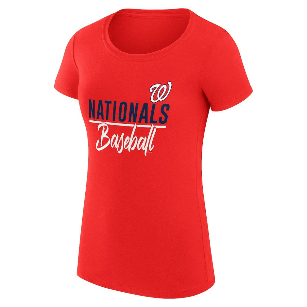 Washington Nationals G-III 4Her by Carl Banks Women's Super-Slim Fit Lightweight Team Graphic T-Shirt | MLB On Sale