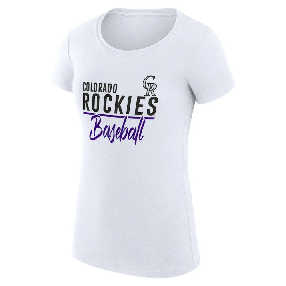 Colorado Rockies G-III 4Her by Carl Banks Women's Super-Slim Fit Lightweight Team Graphic T-Shirt | MLB Discount
