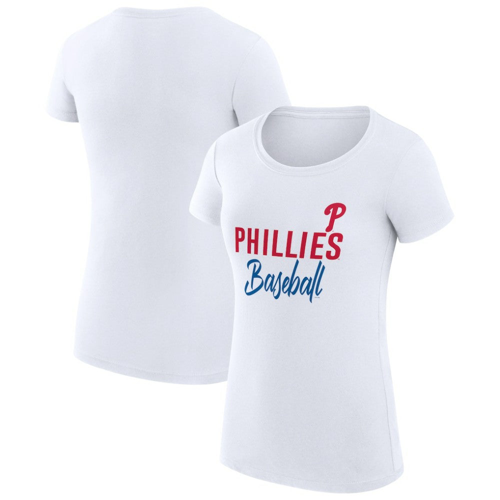 Philadelphia Phillies G-III 4Her by Carl Banks Women's Super-Slim Fit Lightweight Team Graphic T-Shirt | MLB On Sale