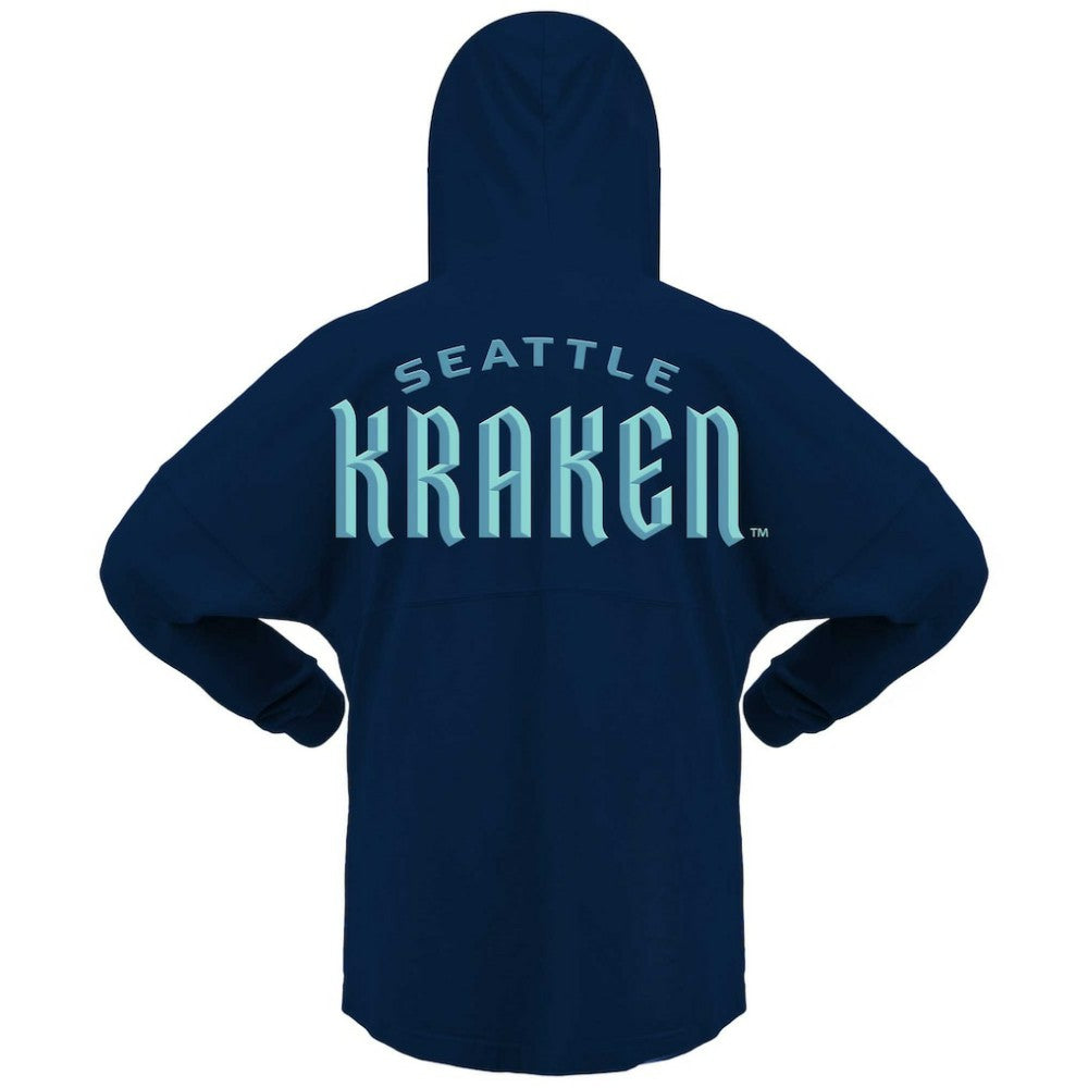 Seattle Kraken Fanatics Women's Jersey Lace-Up V-Neck Long Sleeve Hoodie T-Shirt Sale
